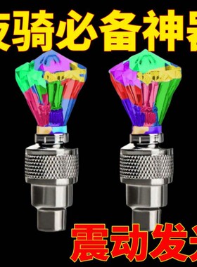 自行车气门灯感应风火轮气嘴灯山地车装备配件轮胎闪光灯夜骑发光