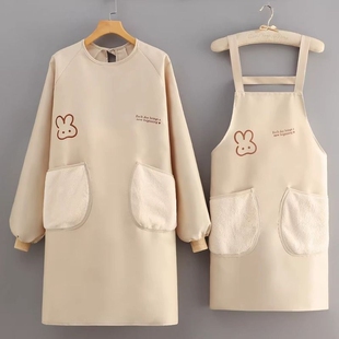 女法式 围裙厨房家用防水防油做饭专用2025新款 罩衣高级感年轻款