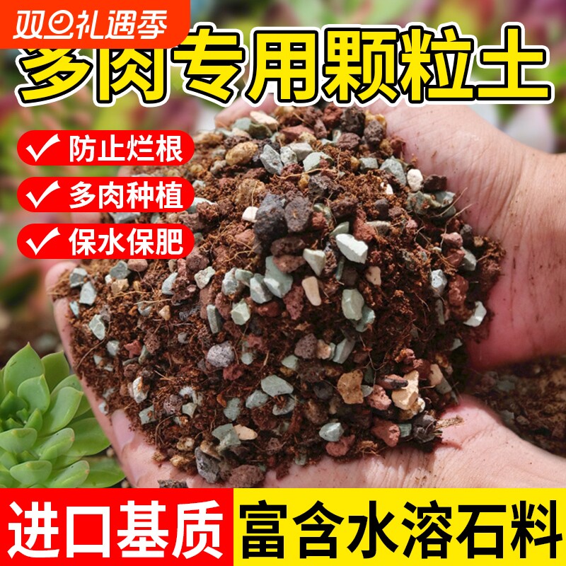 多肉土专用颗粒营养土植物泥炭种植土铺面石叶插纯颗粒土包邮发酵