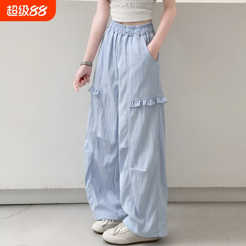 2026女童防蚊裤裤子儿童轻薄夏裤女大童夏装速干工装裤初中生短裤