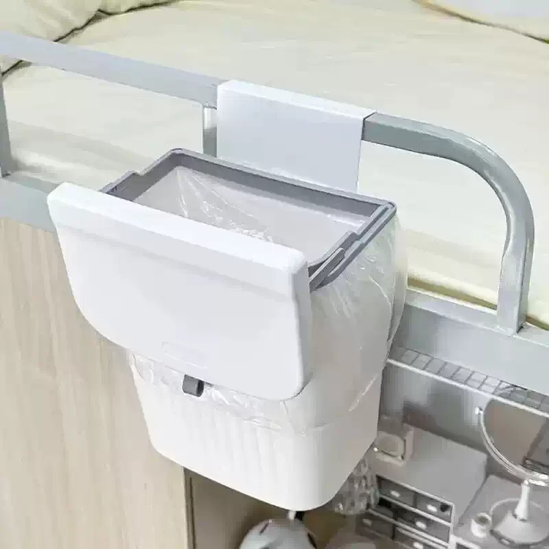 床上垃圾桶迷你大学生宿舍床上用悬挂带盖小垃圾桶上铺床边挂篮
