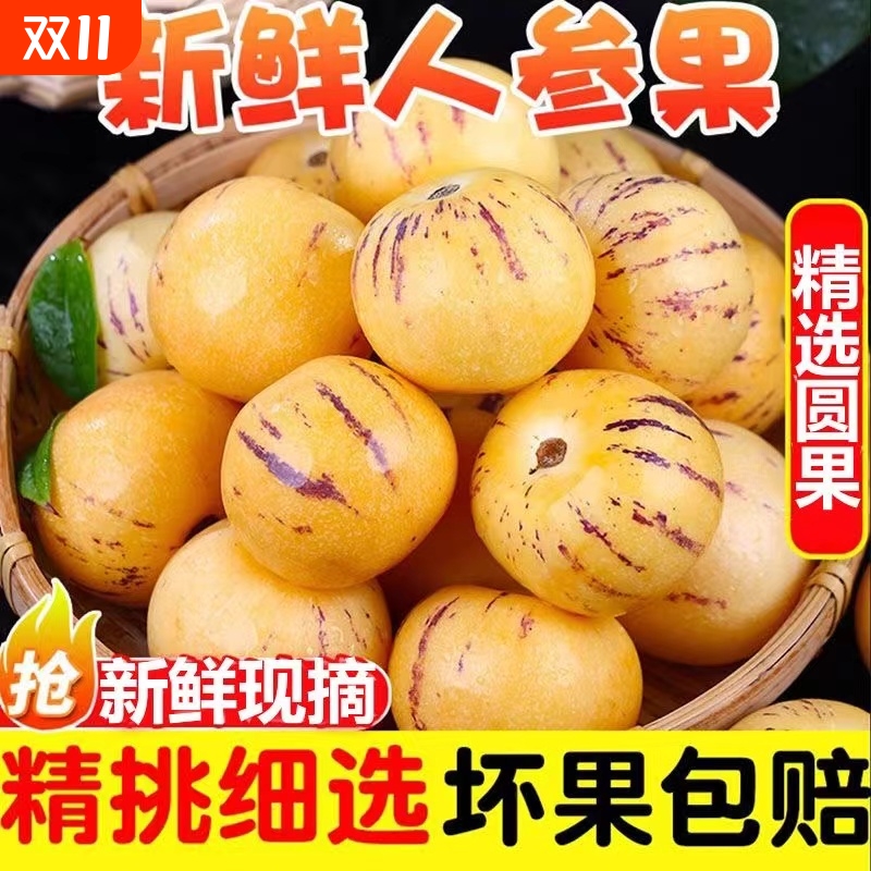 树上熟云南石林树上熟新鲜现摘人参果圆果人工精选大果水果整箱