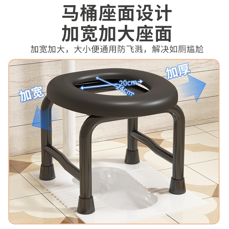 老人坐便椅孕妇坐便器家用简易移动马桶椅便携式蹲便器改座便器