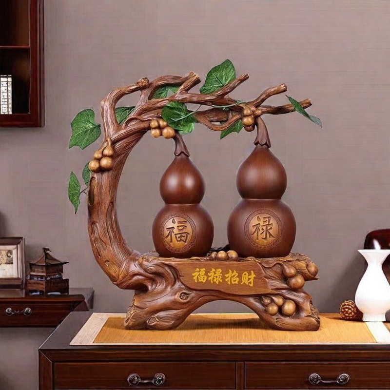 招财镇宅葫芦摆件家居客厅电视柜酒柜办公室桌面装饰品送礼工艺品