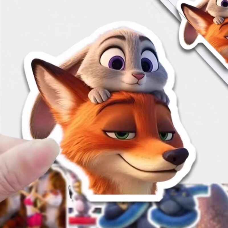 【防水不留胶】疯狂动物城2贴纸朱迪尼克周边人物男孩女孩可爱卡通动物动漫儿童手机壳小贴画粘贴迪士尼行李