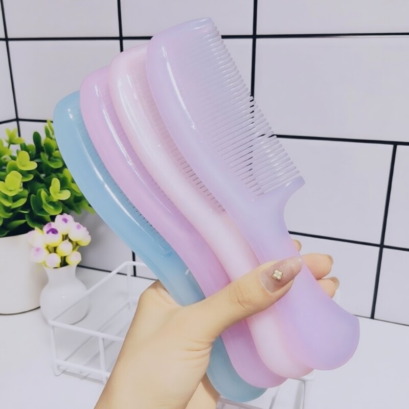 梳子女家用学生熟胶不易断密齿糖果色加厚长发直发美发顺发软塑料