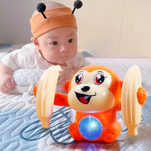 儿童婴儿玩具翻滚猴子翻跟斗电动唱歌会宝宝爬行引导学爬训练音乐