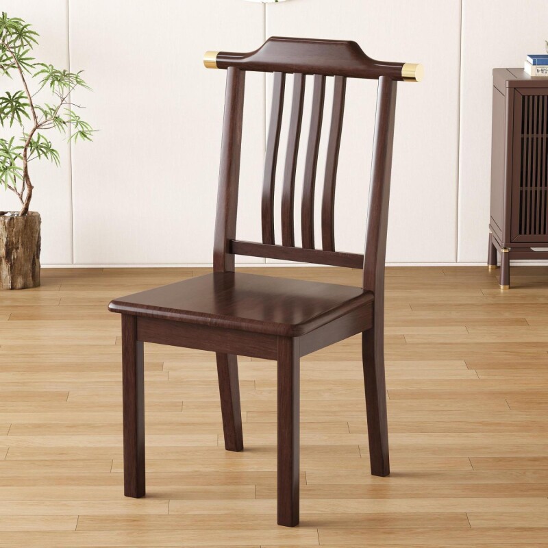新中式全实木餐椅家用客厅现代简约靠背凳子餐厅官帽椅子餐桌结实