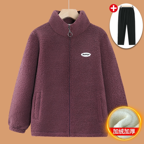 羊羔绒加厚秋冬外套优雅风长袖