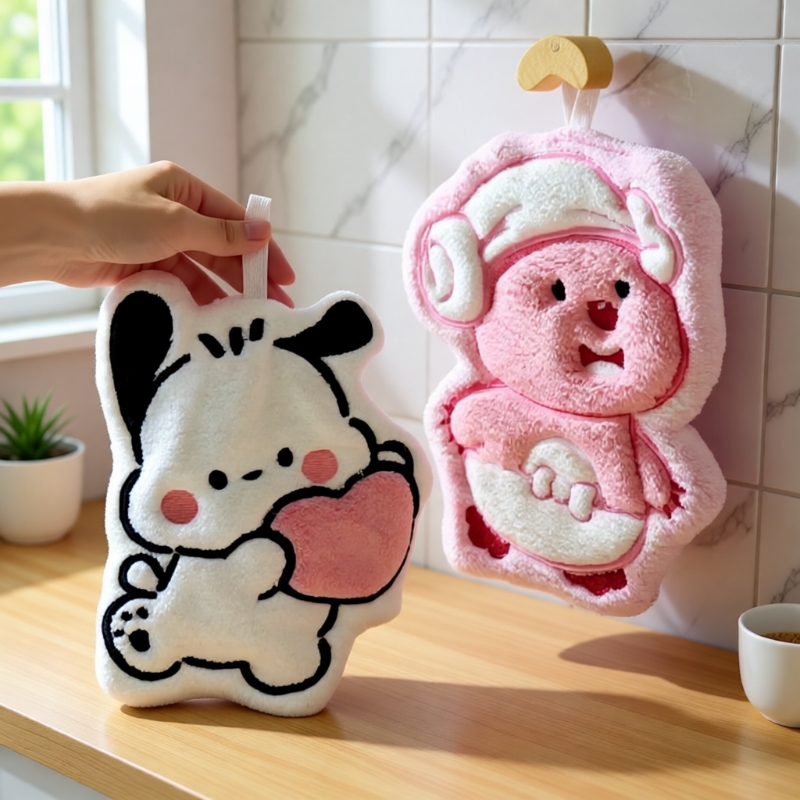 【家居好物】可爱露比擦手巾速干超强吸水加厚厨房卫生间擦手毛巾