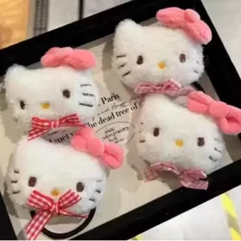 可爱三丽鸥kt猫发绳发圈女孩hellokitty发夹少女心甜美马