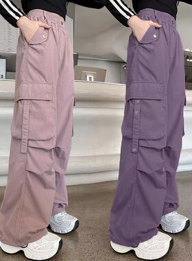 女童洋气春秋休闲裤大童装韩版工装裤儿童宽松裤子女孩2026秋冬装