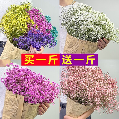 满天星轻奢干花花束客厅摆设装饰摆件云南永生花风干插花真花摆放