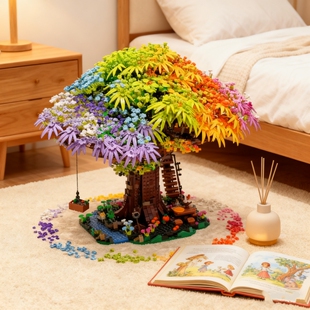 兼容乐高樱花树屋积木女孩高难度拼装玩具2025年新款儿童生日礼物