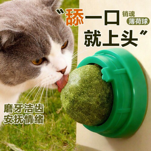 猫咪玩具旋转猫薄荷球逗猫棒