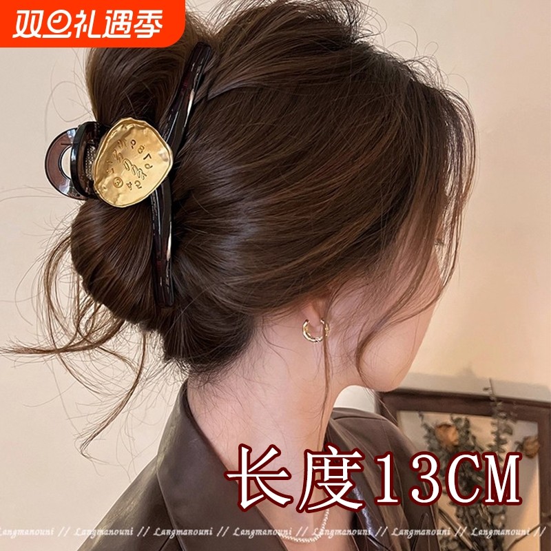 简约高级感抓夹女发量多大号鲨鱼夹发夹子后脑勺2025新款气质头饰