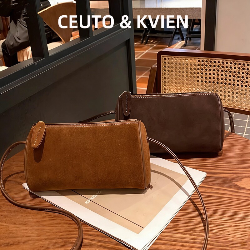 CEUTOKVIEN2026秋冬新款小众时尚休闲复古高级水桶包单