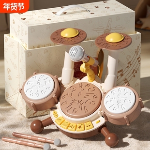 儿童手拍打鼓玩具初学者敲打益智乐器2岁男孩家用宝宝婴幼儿3音乐