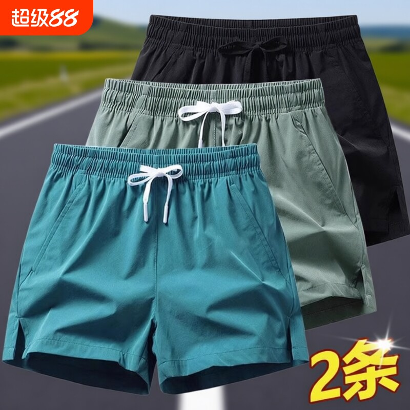 夏季薄款运动短裤男女同款图片