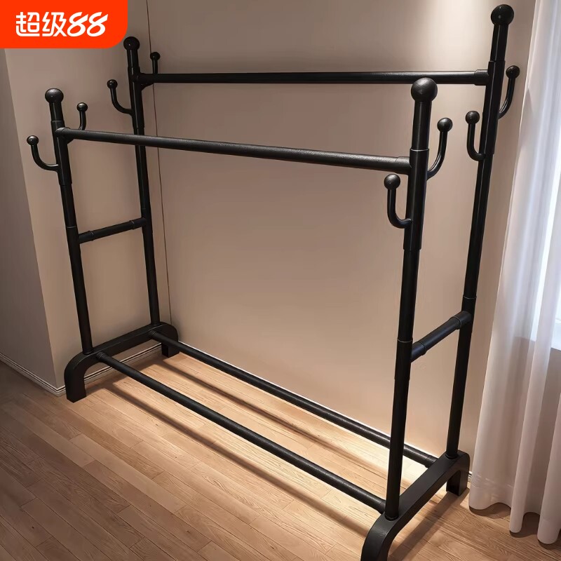 落地立式室内加厚挂衣架卧室阳台凉衣服架子特厚加粗衣帽架