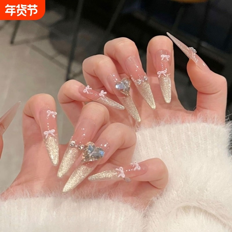 高级气质纯欲显白金色猫眼温柔爆闪小红书手工穿戴甲轻奢新年美甲,彩妆/香水/美妆工具,穿戴甲/甲片,淘宝优惠券,粉丝福利购,淘宝优惠卷