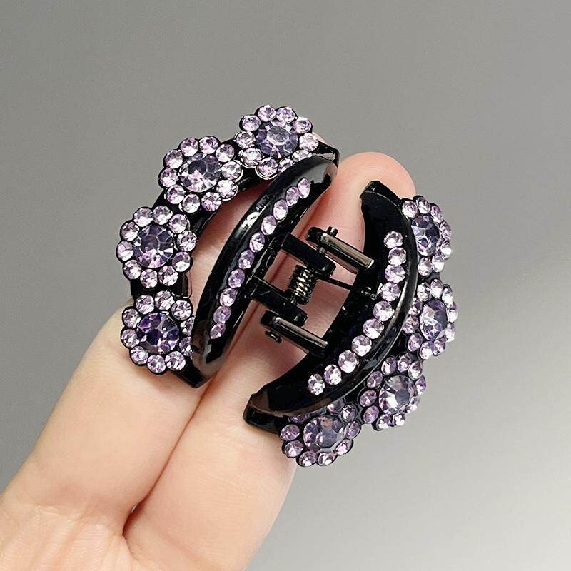 水钻抓夹发夹女2026新款妈妈头饰后脑勺盘发鲨鱼夹中号半扎发头饰