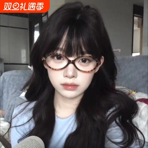 miu系书呆子眼镜女复古玳瑁老钱风防蓝光椭圆眼睛框近视度数可配