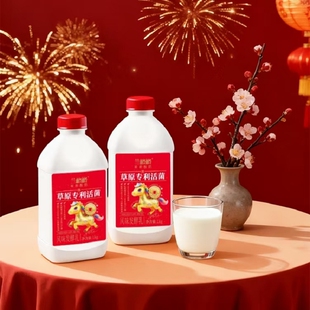 兰格格草原活性菌酸奶桶装奔腾送金随机发货发酵原味低温活菌瓶装