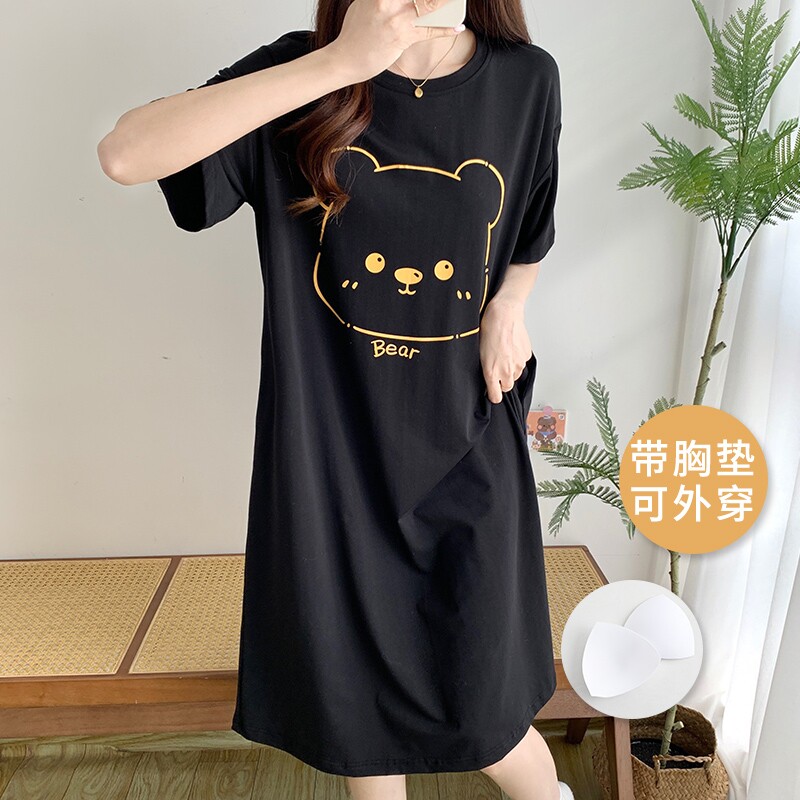 冰丝莫代尔新升级睡裙女可外穿图片