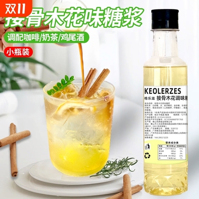 接骨木花味糖浆调咖啡鸡尾酒气泡水原料海盐冰薄荷话梅奶茶调酒