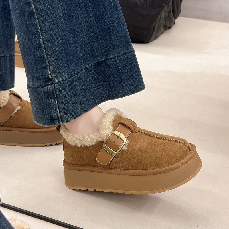 东北加绒加厚防滑厚底雪地棉鞋女冬季外穿2025新款增高复古勃肯鞋,女鞋,勃肯鞋/软木鞋,淘宝优惠券,粉丝福利购,淘宝优惠卷