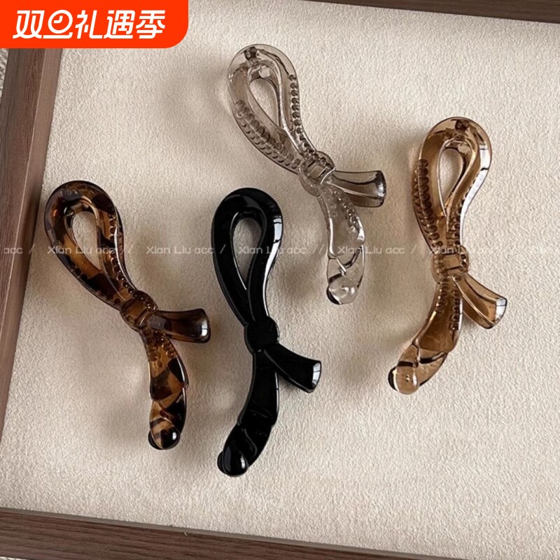 香蕉夹竖夹马尾发夹女透色新款高端扭扭夹子大号发量多高级感头饰