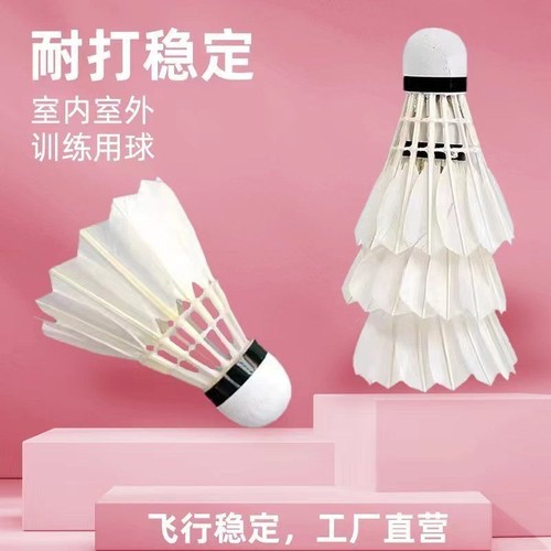 羽毛球正品不易打烂鹅毛室外比赛套装训练用球