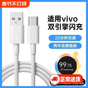 120W充电线x200适用vivo快充iqoo13超级z9正品tpyec数据线9pro双头10闪充neo手机6a爱酷typec充电器9原装日涵