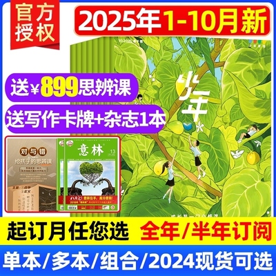 三联少年新知杂志2025年1-10月【全年订阅送书+思辩课+笔记本】2024年三联生活周刊青少年中小学生人文思维启蒙训练思辨类阅读读写