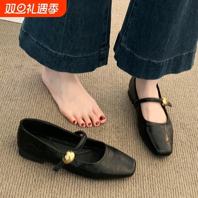 黑色低跟平底单鞋|超1000次加购