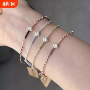 手工四叶草编织手绳新款 小众幸运手链精致情侣幸运星闺蜜简约礼物