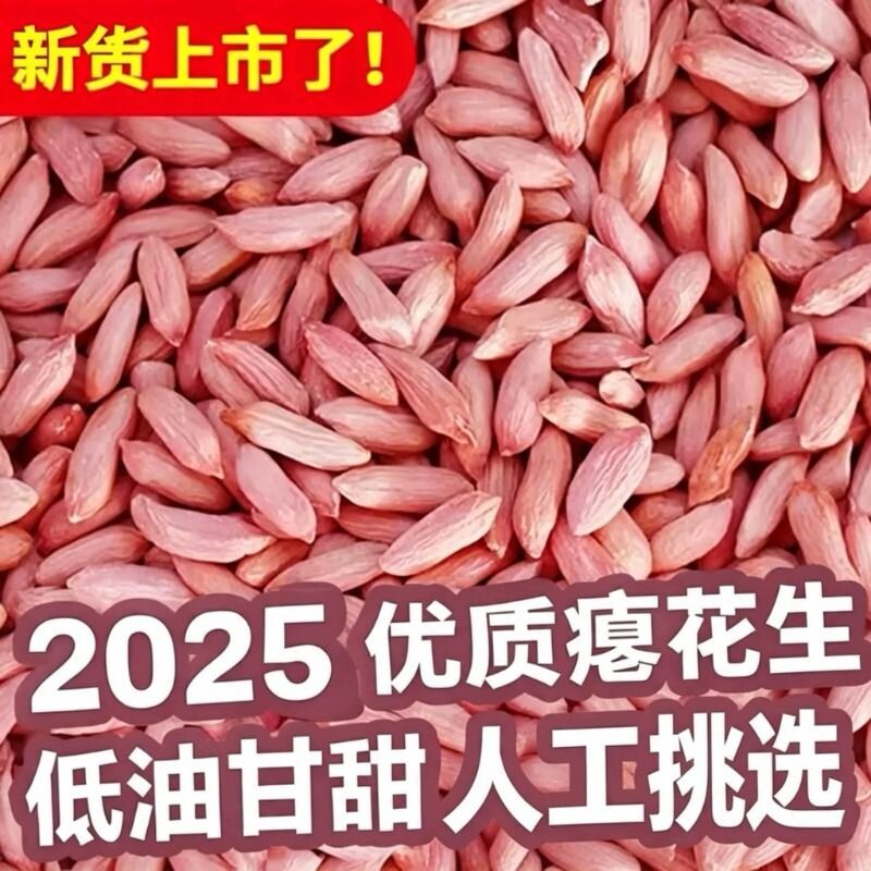 花生米瘪子瘪花生抢2025年山东生新米小零食小花生原味新货新鲜
