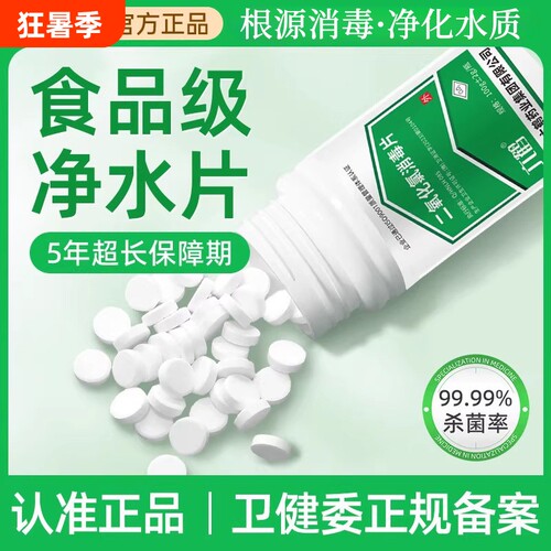 饮用水净水片二氧化氯官方旗舰店专用消毒水井水质家用自来水杀菌