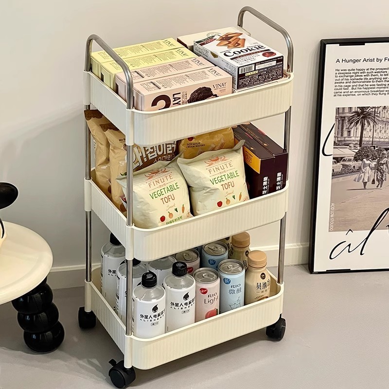 置物架卧室带轮收纳架多层客厅移动落地玩具零食台面饮料小推车,收纳整理,整理架/置物架/收纳架,淘宝优惠券,粉丝福利购,淘宝优惠卷