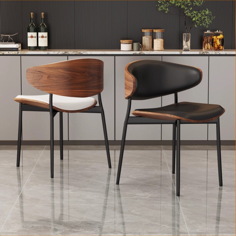 意式极简伊姆斯椅家用餐椅轻奢高级感椅子卧室化妆椅中古餐厅软包