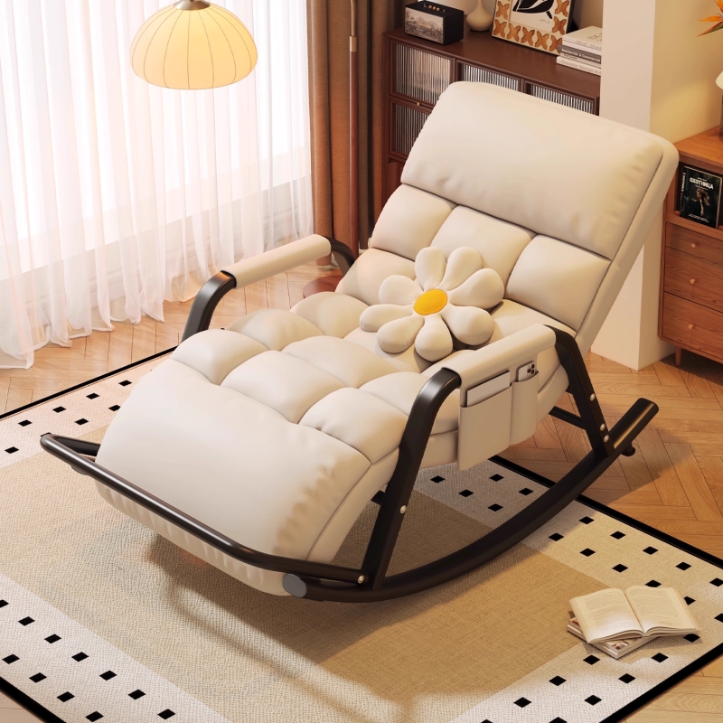 客厅摇摇椅躺椅成人可睡觉懒人沙发摇椅阳台家用休闲单人懒人椅子