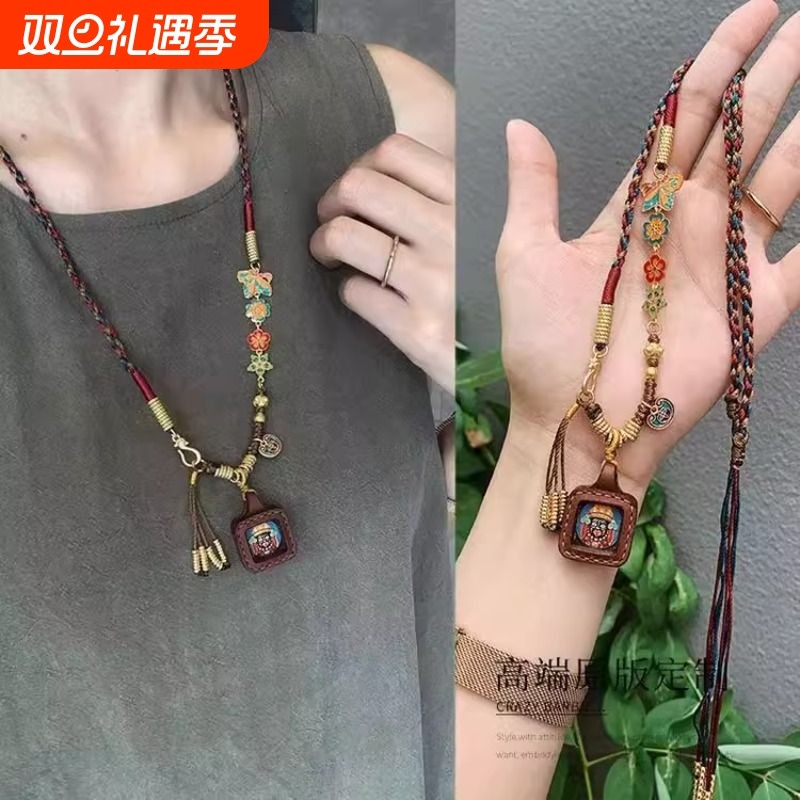 扎基拉姆女财神项链编绳吊坠小众设计配饰女毛衣链春夏季新款高端