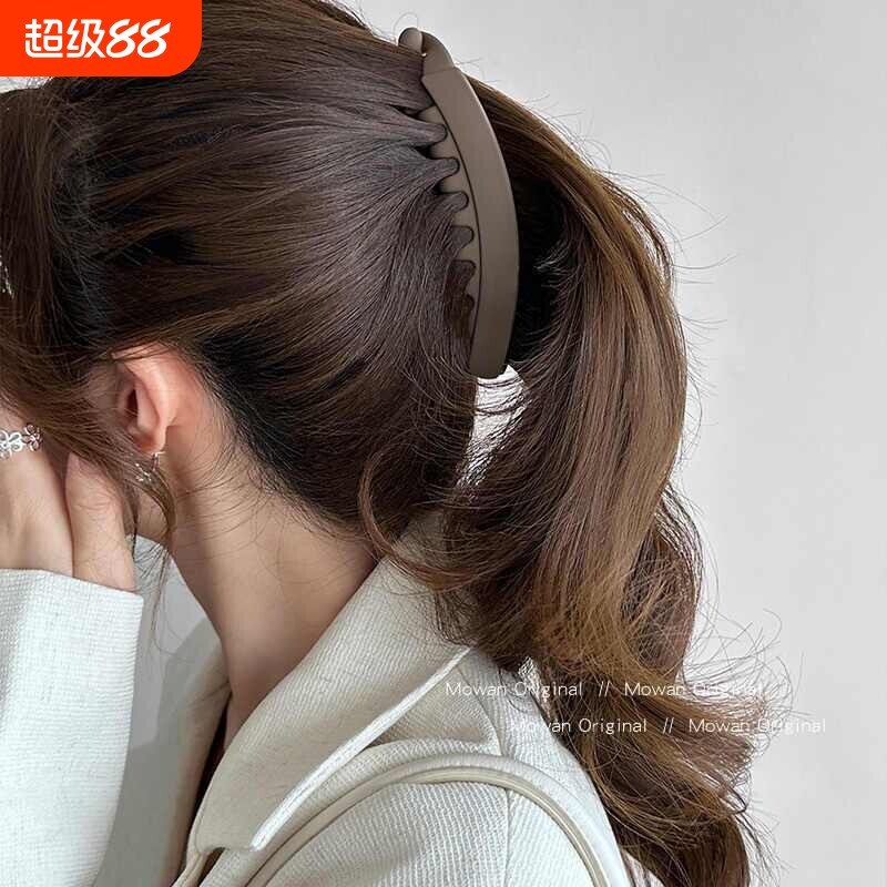 大号发量多香蕉夹发夹女后脑勺2026新款高马尾固定抓夹子竖夹黑色图片