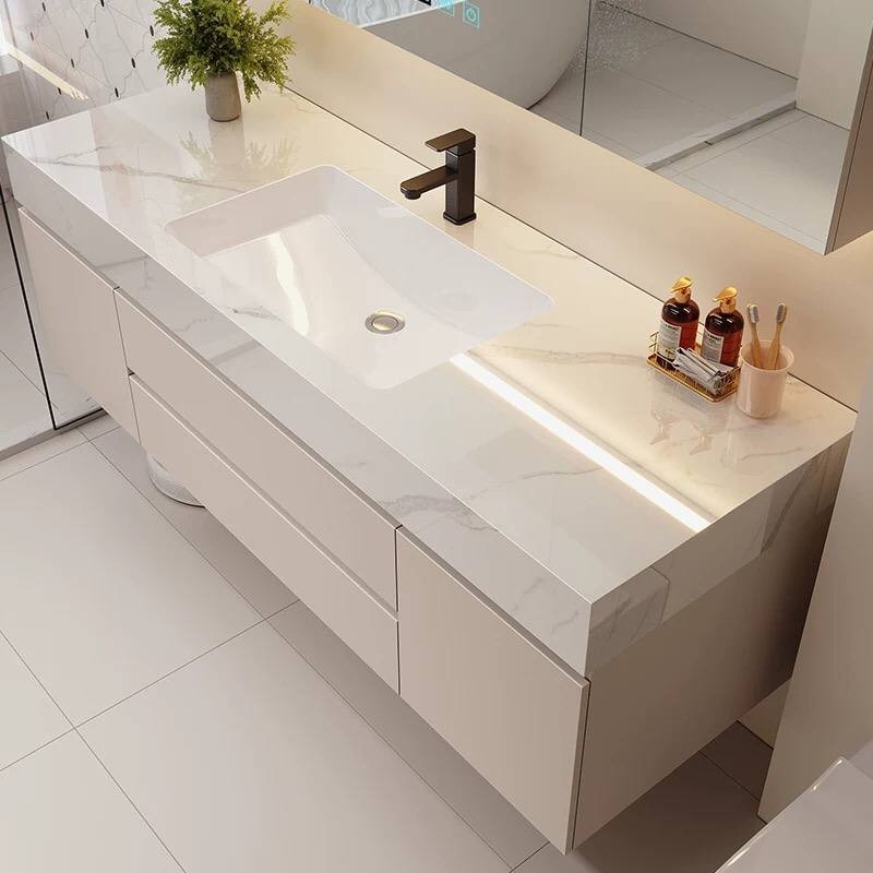 浴室柜组合一体盆陶瓷智能现代轻奢洗手盆洗脸池洗漱台洗面卫