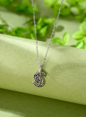 黑色天鹅项链送女生情人节礼物