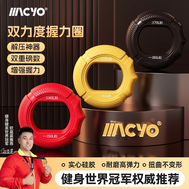 硅胶握力圈男女练臂肌训练手劲五指力量儿童学生锻炼手力康复训练