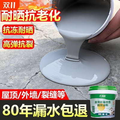 屋顶防水补漏专用涂料楼顶房顶堵漏王外墙裂缝渗水漏水材料防漏胶