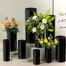黑色花瓶轻奢小众高级感客厅插花亚克力中古水培创意摆件卧室玄关