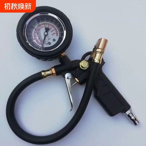高精度胎压表气压表带充气汽车轮胎压监测器油浸胎压计加气打气枪